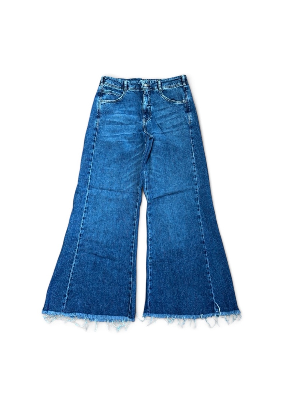 NEW Anthropologie Pilcro Cropped Wide Legged Jeans Sz 29
